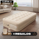 [Llevá 2 Pagá 1] Colchón Portátil de Una Plaza con Triple Revestimiento y Antidesgarro +REGALO: Bomba de Aire Eléctrica